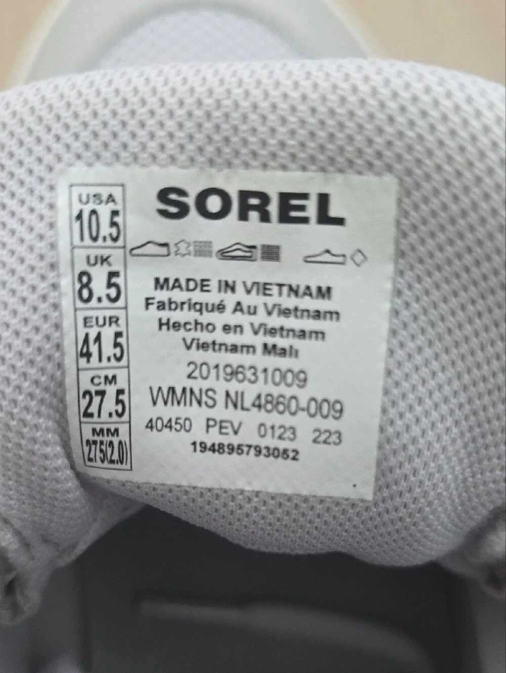 Sorel Out 'N About III Low Waterproof Sneakers Moonstone Grey Women's 10.5